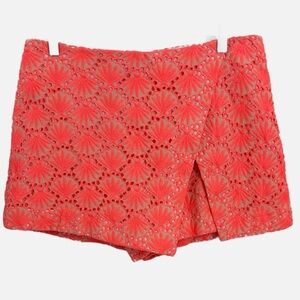 Lillly Pulitzer Marii Seashell Eyelet Skort in Papaya - Size 6
